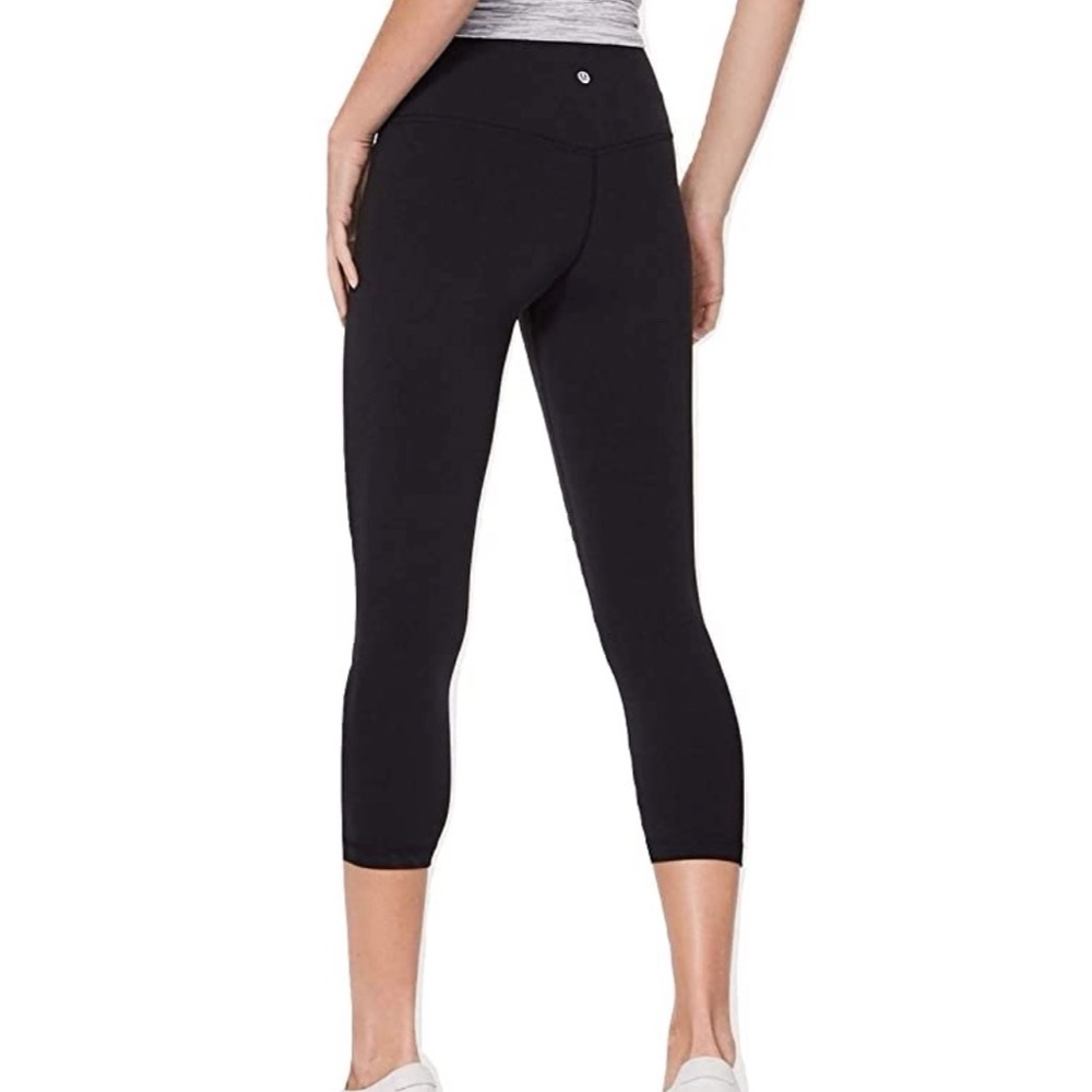 Lululemon High Waist Crop Leggings Black Size 8